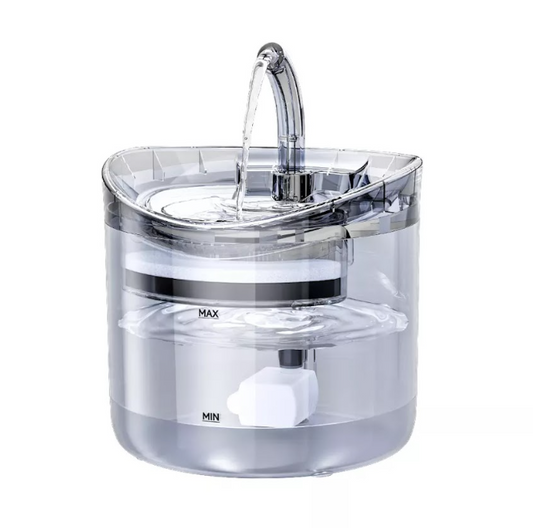 Fuente para gatos y perros transparente